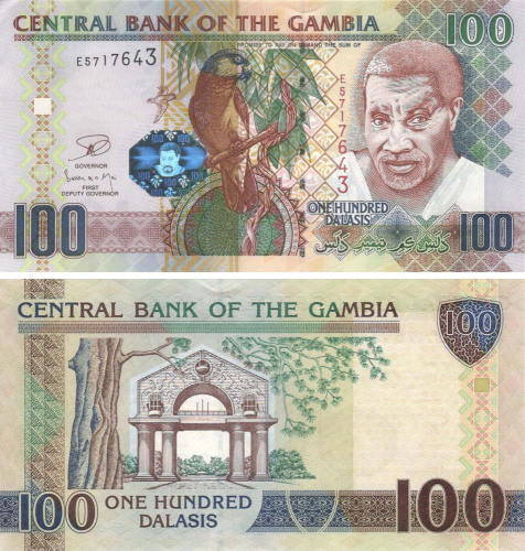 фото Гамбия 100 даласи 2010-2013 UNC (P29)