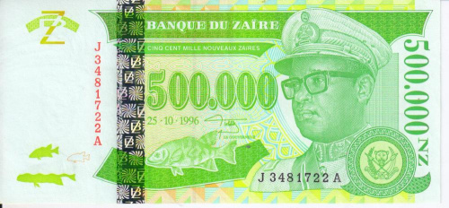 фото Заир 500000 заир 1996 UNC (P78)