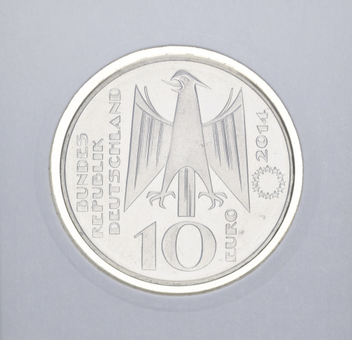 фото Германия 10 евро 2014 UNC Шкала Фаренгейта