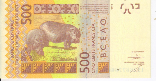 фото Западная Африка 500 франков 2012 A UNC (P119Aa)