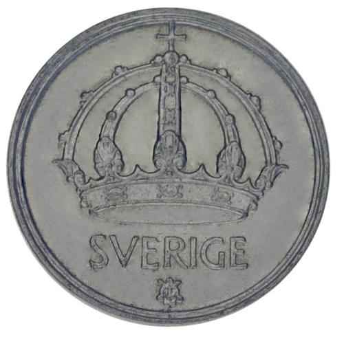 фото Швеция 25 эре 1949 Серебро F-VF (Ag 400, 2,32 грамма)