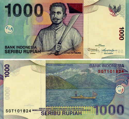 фото Индонезия 1000 рупий 2012 UNC (P141l)
