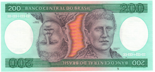 фото Бразилия 200 крузейро 1981-1984 UNC (P199)
