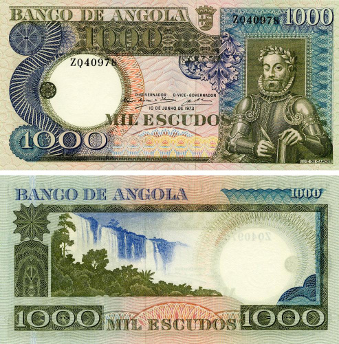 фото Ангола 1000 эскудо 1973 UNC (P108)