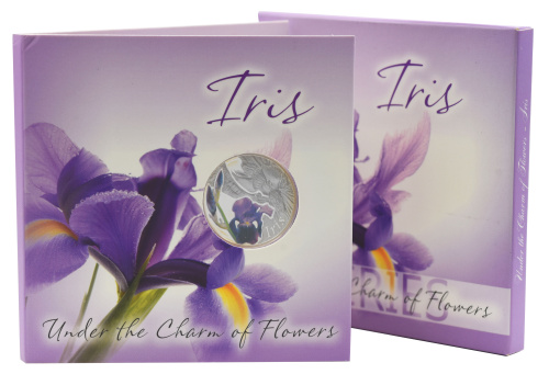 фото Беларусь 10 рублей 2013 Серебро Proof Цветы - Ирис