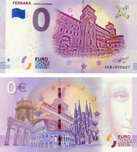 фото Италия 0 ЕВРО 2019 «Феррара - Замок Эстенсе» UNC