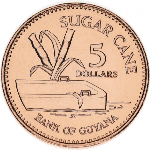 фото Гайана 5 долларов 2018 UNC (KM#51)