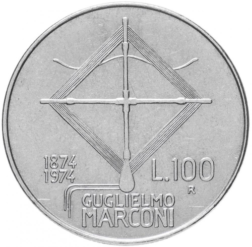 фото Италия 100 лир 1974 VF (KM#102)