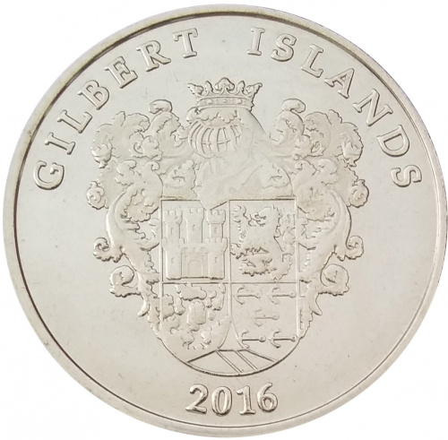 фото Острова Гилберта 1 доллар 2016 «Парусник Нина» UNC