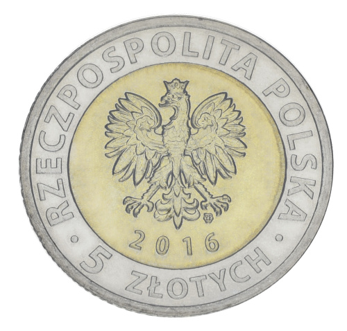 фото Польша 5 злотых 2016 Биметалл «Герцогский замок» UNC