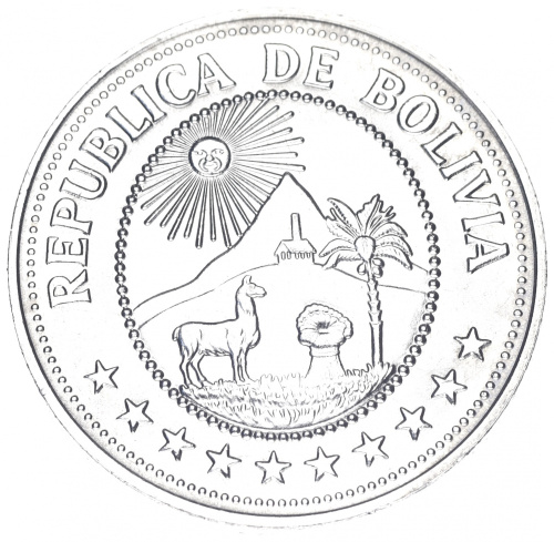 фото Боливия 5 песо 1980 AU-UNC