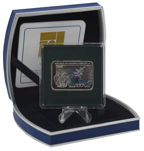 фото Армения 100 драм 2006 Серебро Proof Художник - Иван Айвазовский (Ag 925, 28,28 грамм)