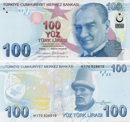 фото Турция 100 лир 2009 (2025) UNC (P226h)
