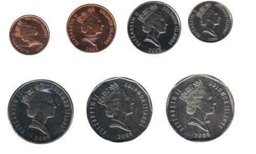 фото Соломоновы острова набор из 7 монет 1996-2012 AU-UNC 1, 2, 5, 10, 20, 50 центов, 1 доллар
