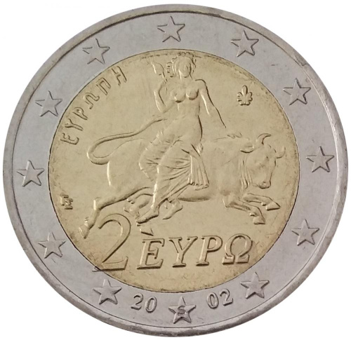 фото Греция 2 евро 2002 UNC (KM#188)