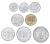фото Сан-Марино набор из 8 монет 1976 UNC 1, 2, 5, 10, 20, 50, 100, 500 лир (серебро)