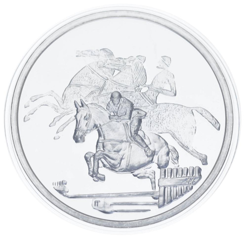 фото Греция 10 евро 2004 Серебро Proof XXVIII летние олимпийские игры в г. Афины - Конный спорт