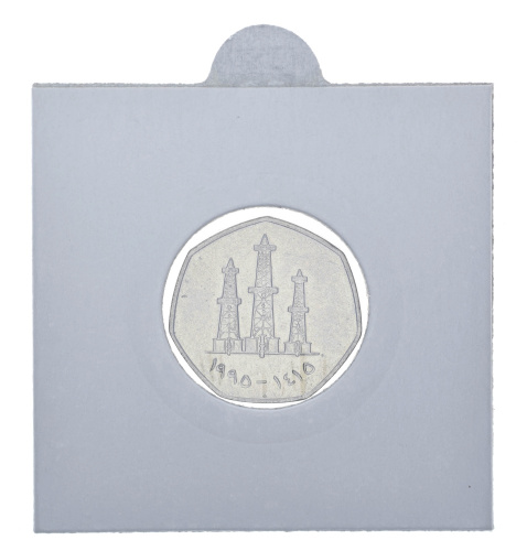 фото ОАЭ 50 филс 2007 UNC Нефтяные вышки