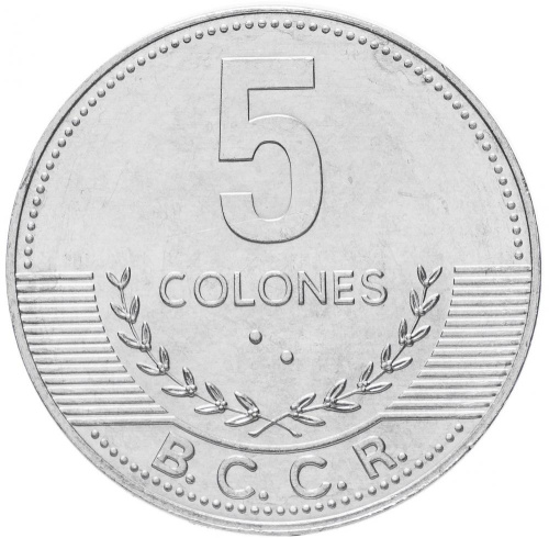 фото Коста-Рика 5 колонов 2008 UNC (KM#227b)