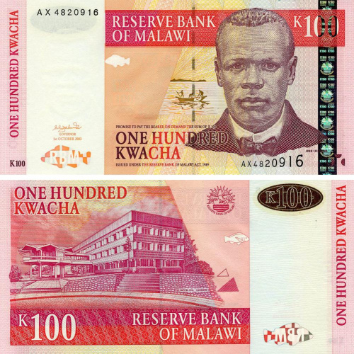 фото Малави 100 квача 2003 UNC (P46c)