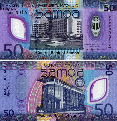 фото Самоа 50 тала 2025 Полимер UNC (P50)