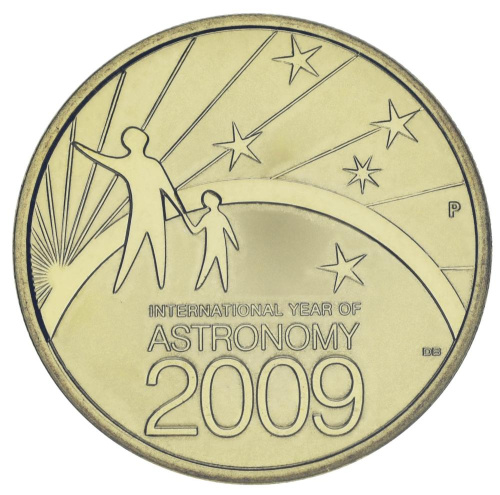 фото Австралия 1 доллар 2009 UNC Международный год астрономии
