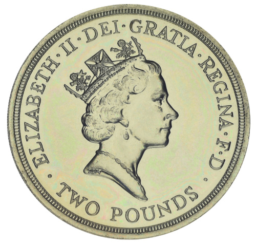 фото Великобритания 2 фунта 1986 AU-UNC