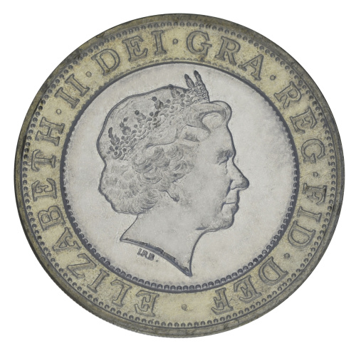 фото Великобритания 2 фунта 1998 Биметалл F-VF