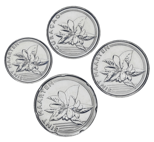 фото Кюрасао и Синт-Мартена набор из 4 монет 2025 UNC 1, 5, 10, 25 центов