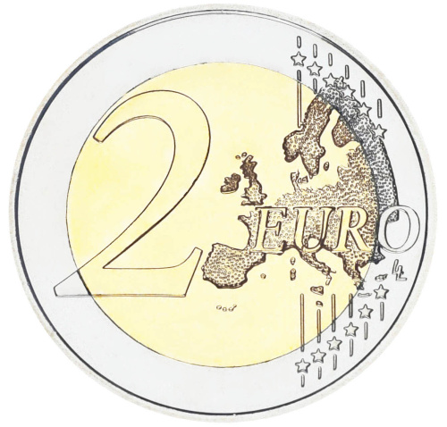 фото Ирландия 2 евро 2023 Биметалл UNC 50-летие вступления в ЕС