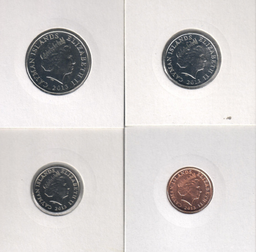 фото Каймановы острова набор из 4 монет 2013 UNC 1, 5, 10, 25 центов
