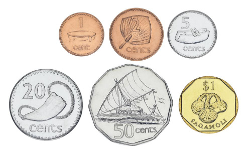 фото Фиджи набор из 6 монет 2000-2007 UNC 1, 2, 5, 20, 50 центов, 1 доллар