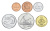 фото Фиджи набор из 6 монет 2000-2007 UNC 1, 2, 5, 20, 50 центов, 1 доллар