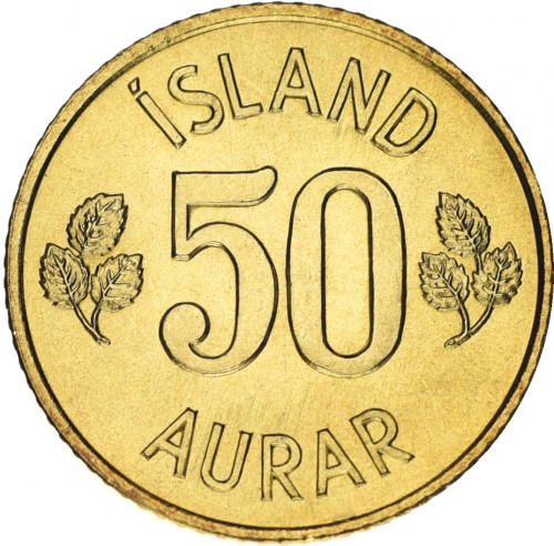 фото Исландия 50 эйре 1974 UNC