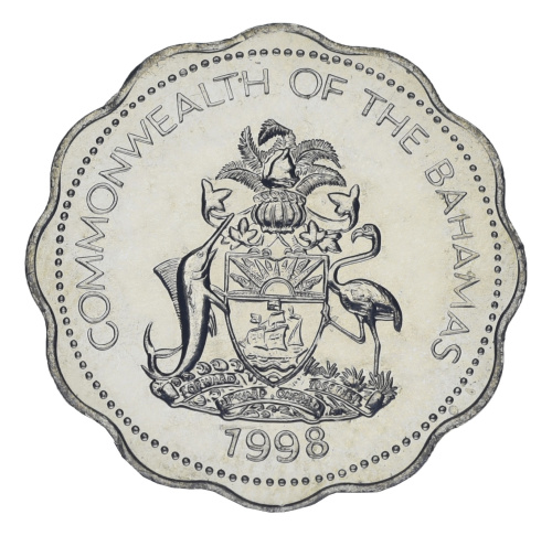 фото Багамы 10 центов 1998 UNC Рыба