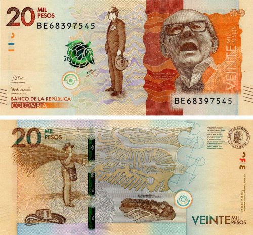фото Колумбия 20000 песо 2021 UNC (P461)