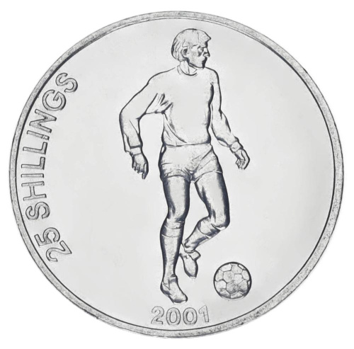 фото Сомали 25 шиллингов 2001 UNC Футбол (KM#103)