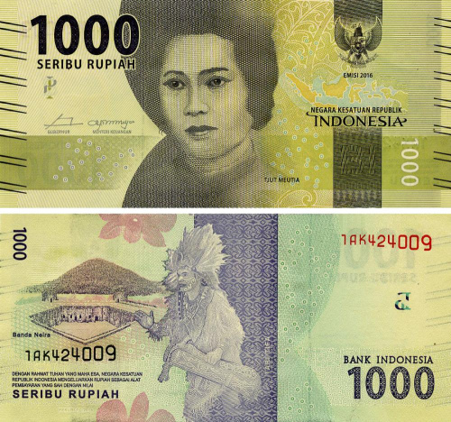 фото Индонезия 1000 рупий 2016 (2018) UNC (P154c(1))