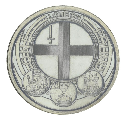 фото Великобритания 1 фунт 2010 UNC Лондон