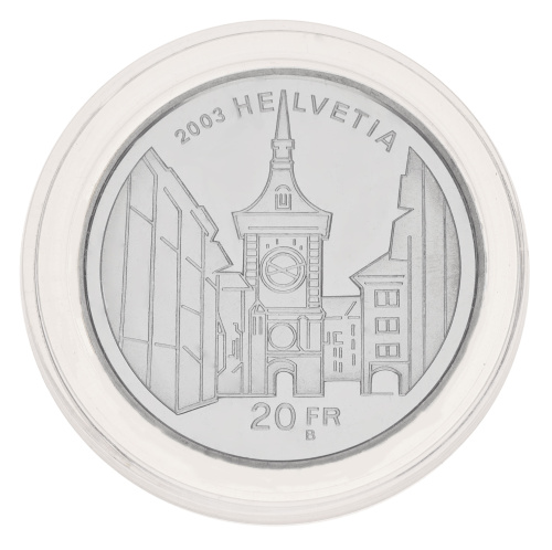 фото Швейцария 20 франков 2003 Серебро UNC Старый Берн