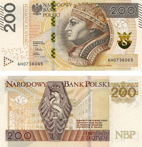 фото Польша 200 злотых 2015 UNC (P189)