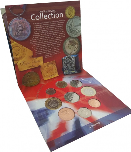 фото Великобритания набор из 9 монет 2001 UNC