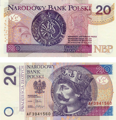 фото Польша 20 злотых 2012 UNC (P184a)