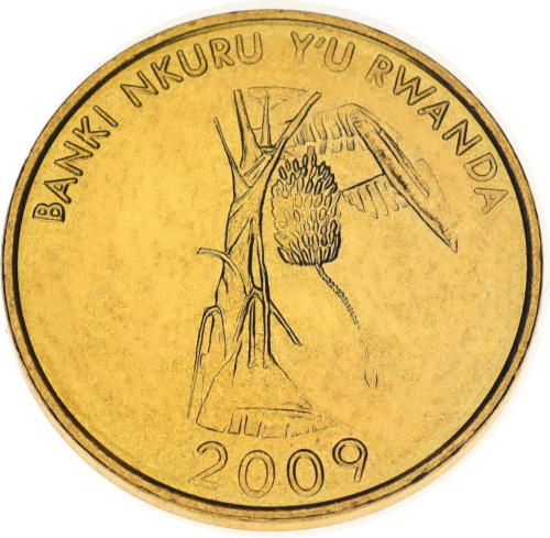 фото Руанда 10 франков 2009 UNC (KM#34)