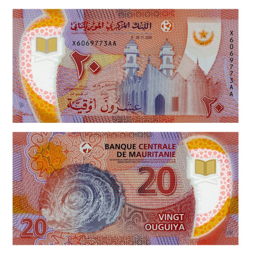 фото Мавритания 20 угий 2020 Полимер UNC (Pnew)
