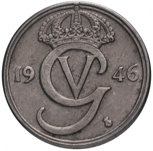фото Швеция 10 эре 1946 VF (KM#813)
