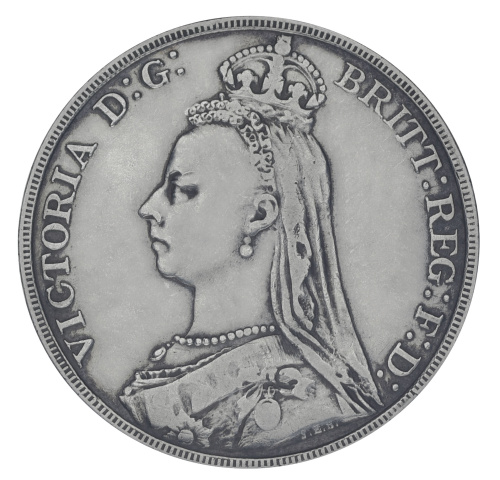 фото Великобритания 1 крона 1891 Серебро F-VF