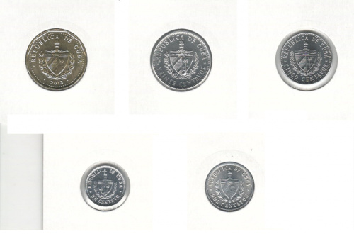 фото Куба набор из 6 монет 1985-2013 UNC