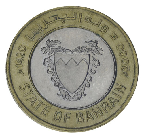 фото Бахрейн 100 филсов 2000 Биметалл F-VF