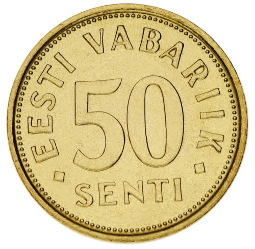 фото Эстония 50 сенти 1992 UNC